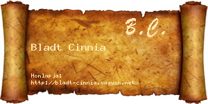 Bladt Cinnia névjegykártya
